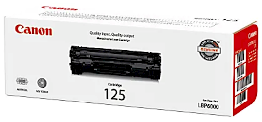 TONER, CARTRIDGE, STANDARD YIELD, CANON 125, BLACK LARGE